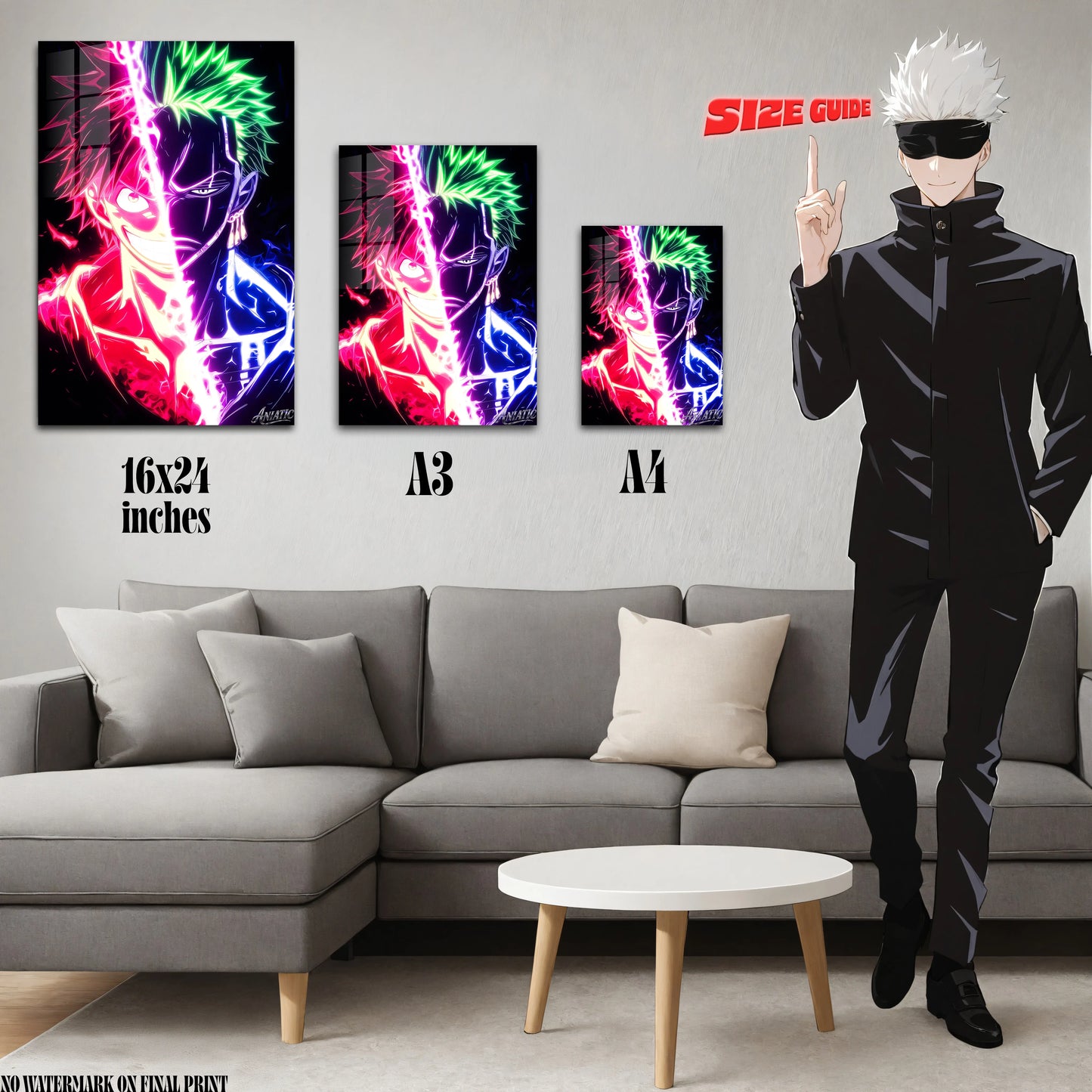 luffy x zoro Acrylic Poster