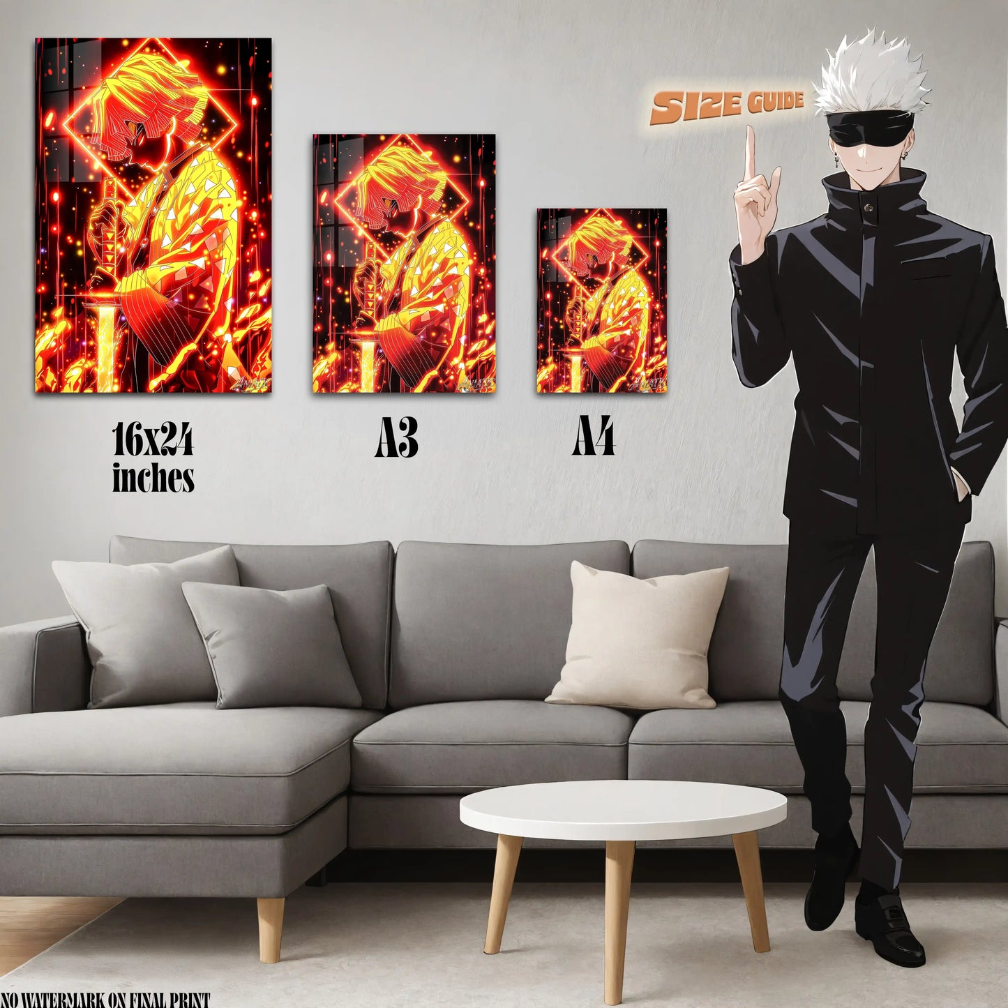 Zenitsu Acrylic Poster