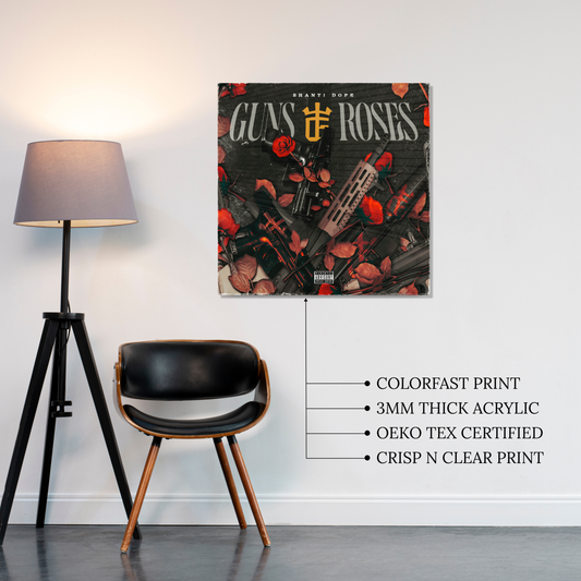 Guns and Roses Acrylic Vibe Panel