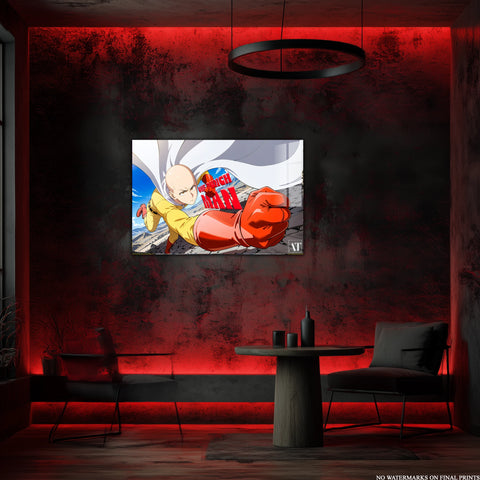 One Punch Man Acrylic Poster - Aniatic