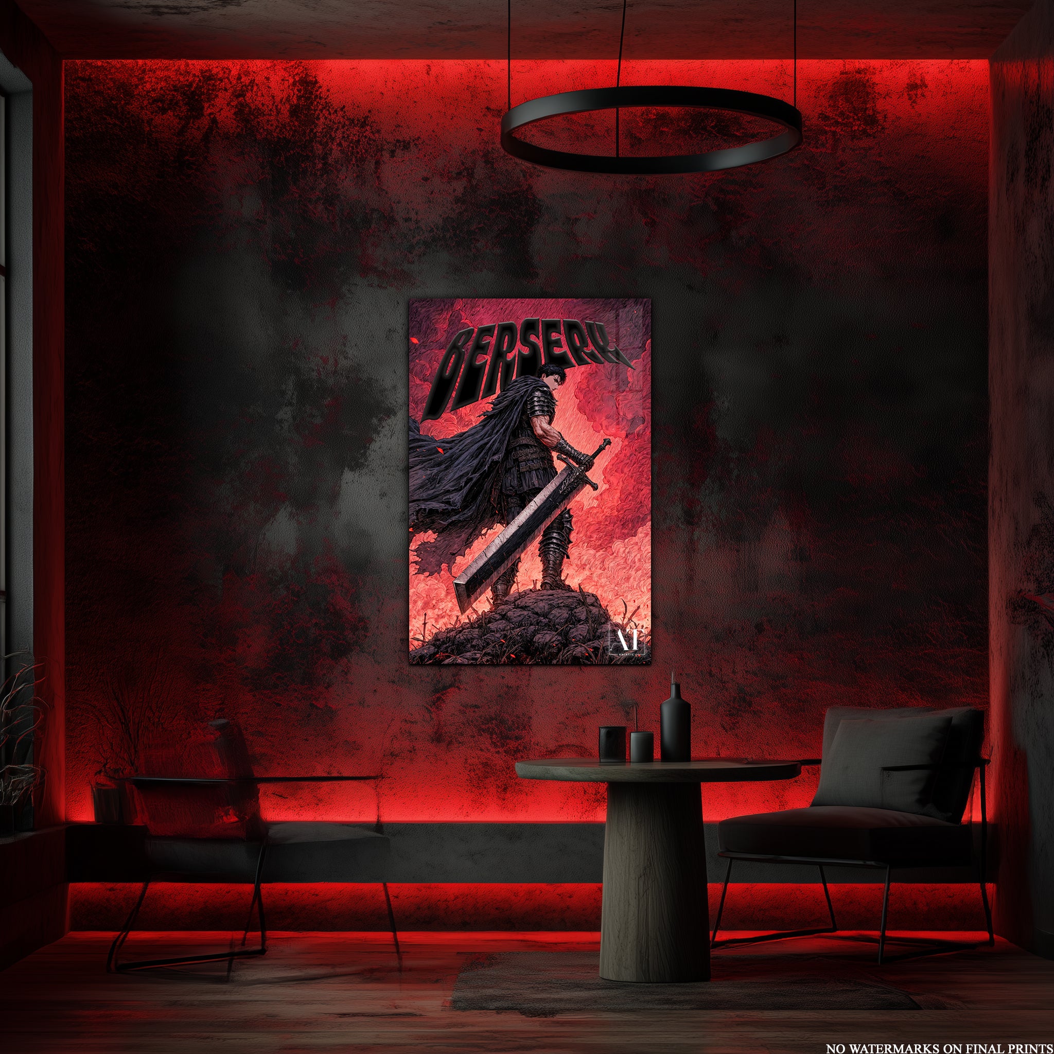 Berserk Guts Acrylic Poster - Aniatic