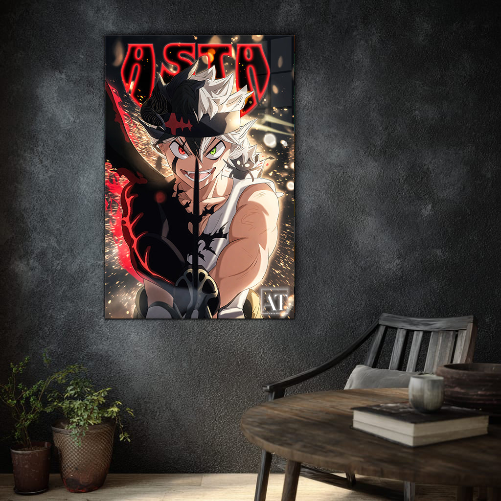 Asta Black Clover Acrylic Poster