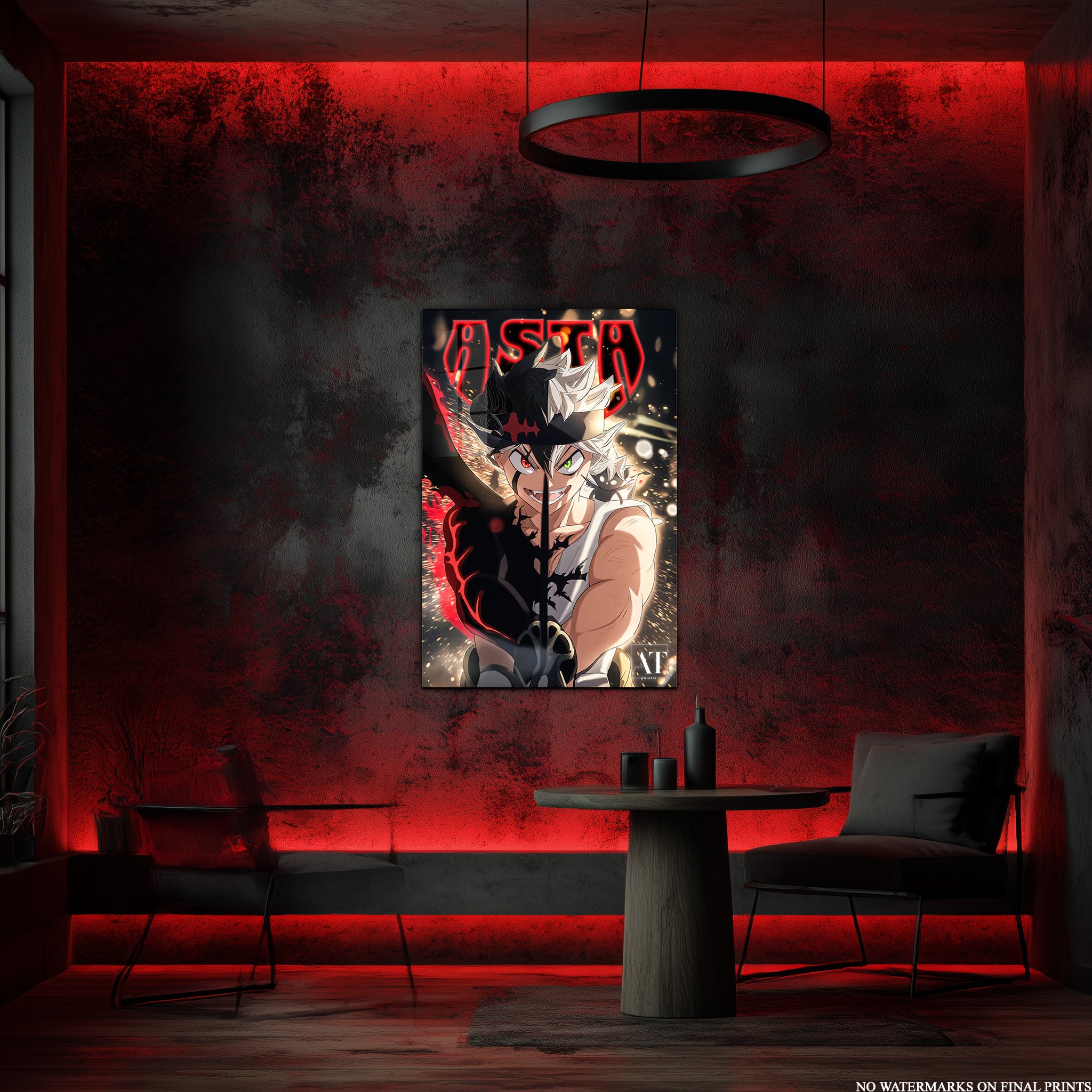 Asta Black Clover Acrylic Poster - Aniatic