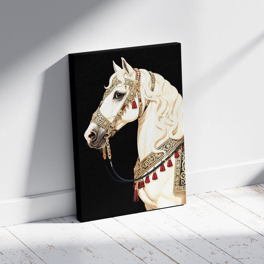 Aurelian Steed Canvas: The Eternal Emblem of Sovereign Grace - Aniatic