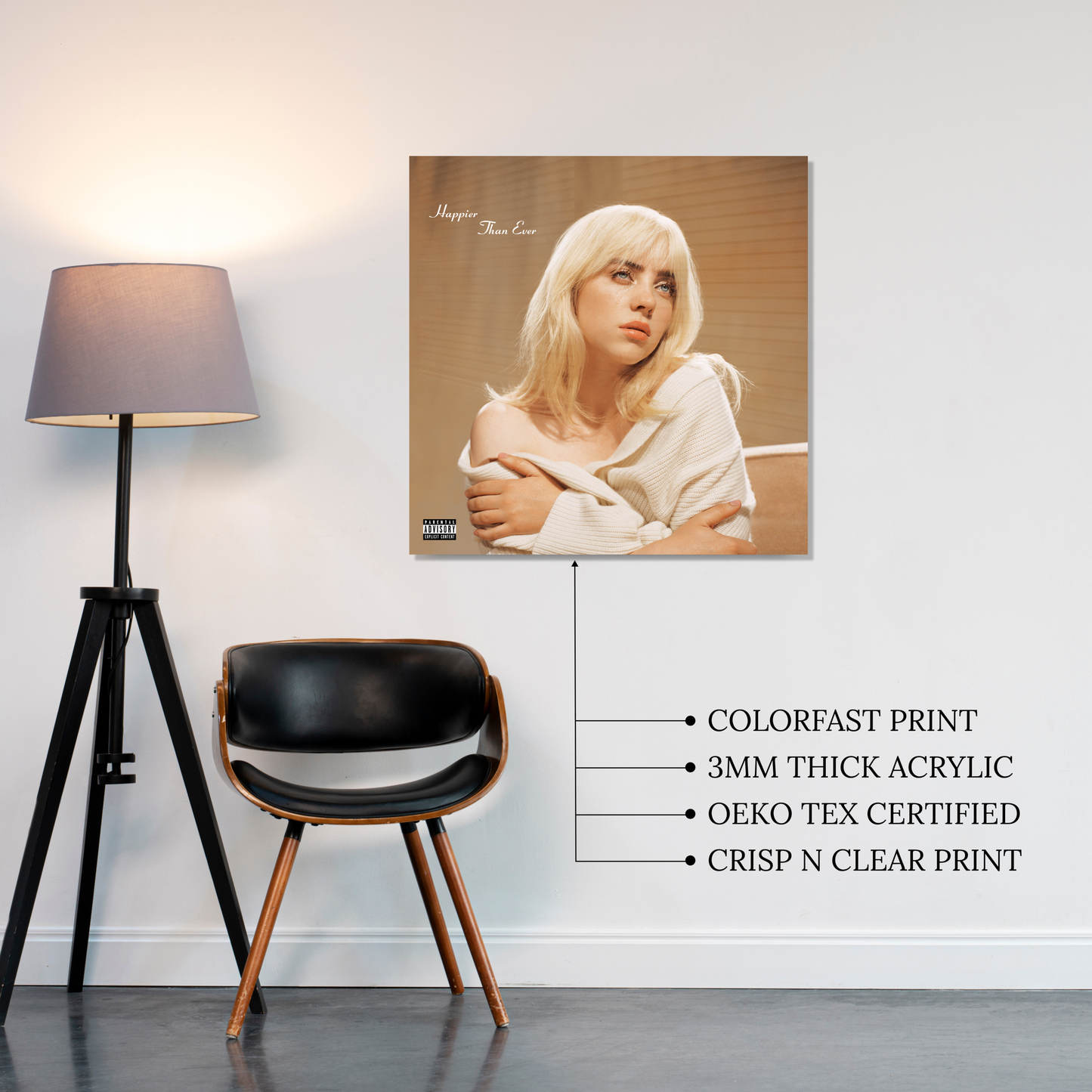 Happier than ever Acrylic Vibe Panel