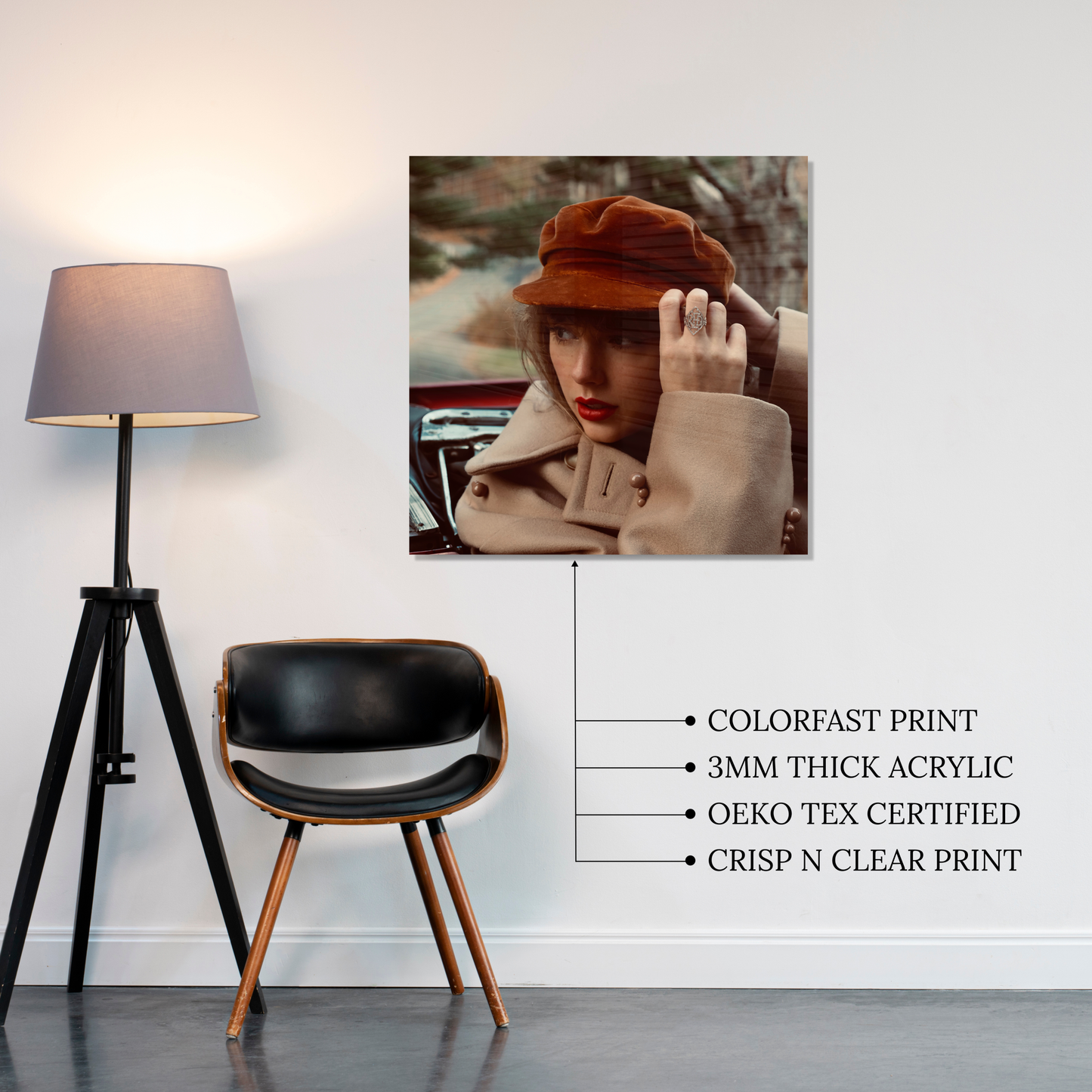 Red Acrylic Vibe Panel